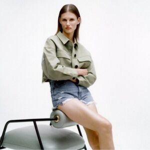 Zara Cropped Cotton Jacket